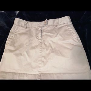 Khaki Buttoned/Zip Up Skirt
